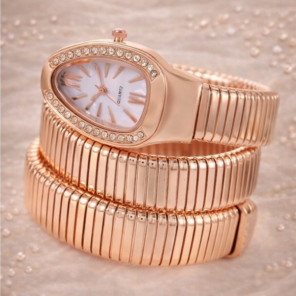 Serpenti Rose Gold Snake Wrap Elegant Watch main image 4